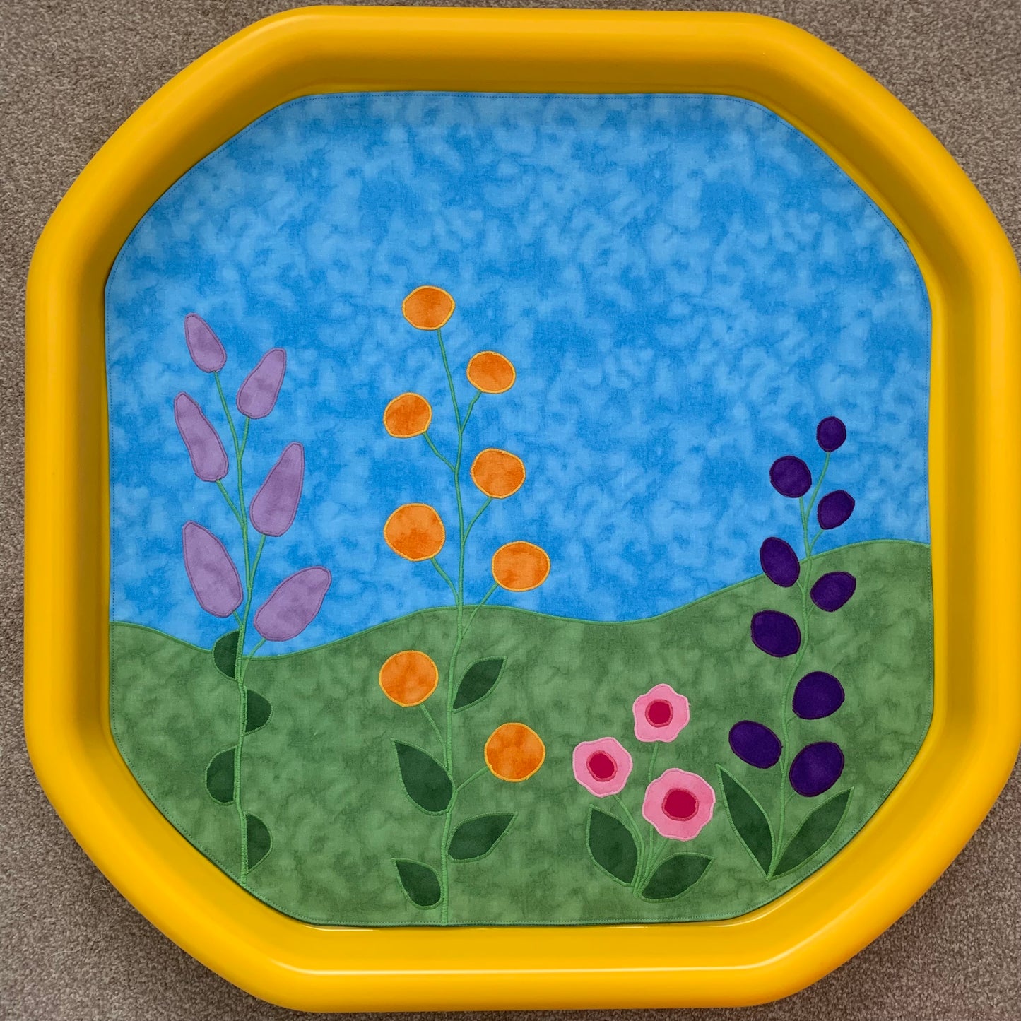 Flower Tuff Tray - Jade Reverse
