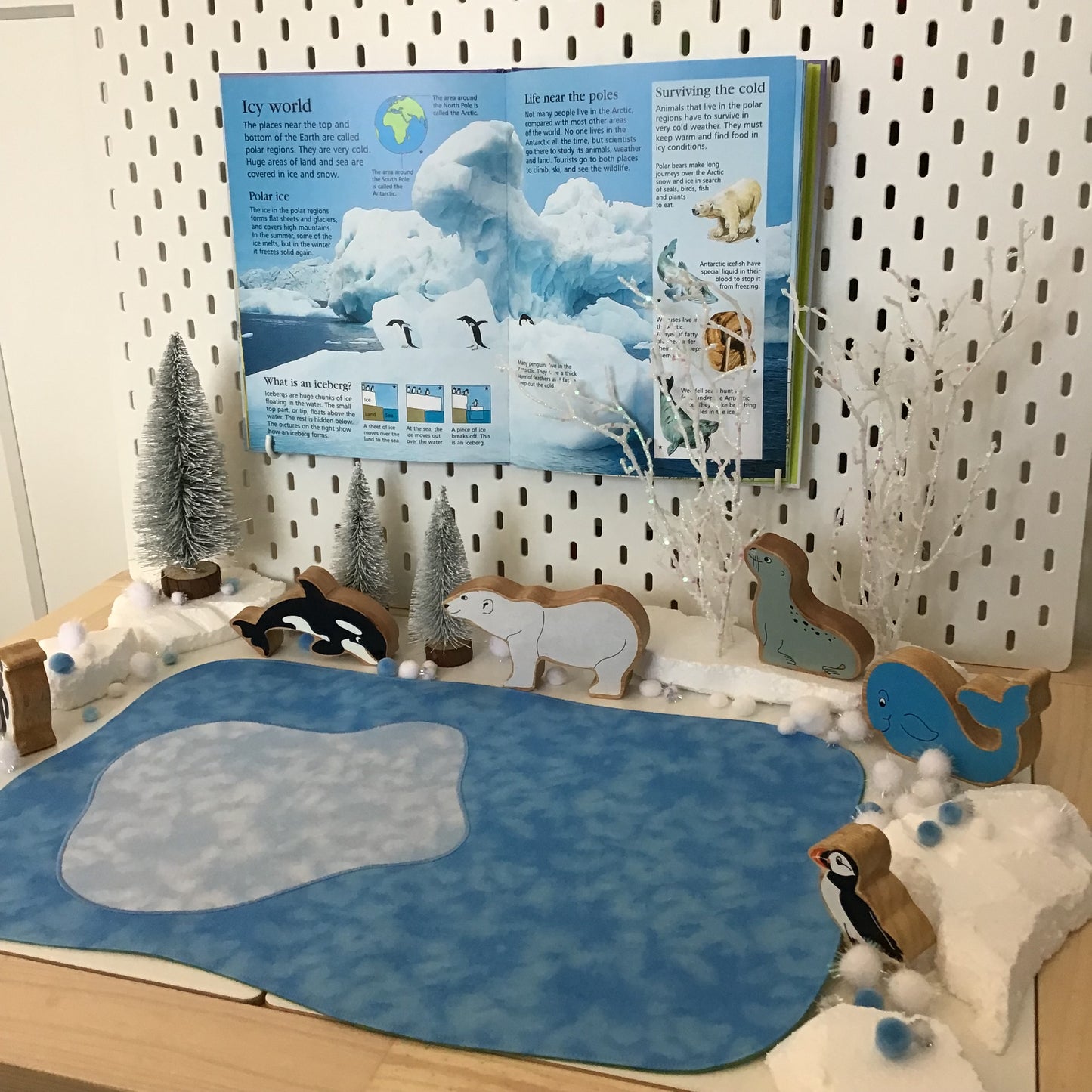 Iceberg Play Mat - MADE TO ORDER - Light Green Reverse