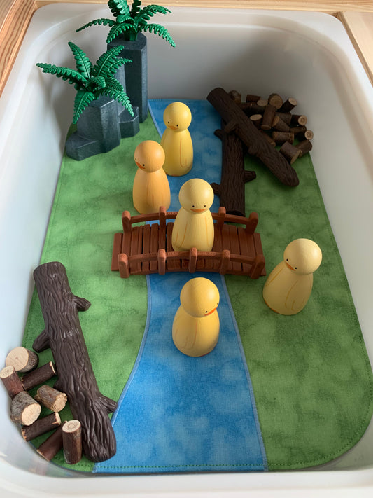 River Play Mat - MADE TO ORDER -  Mid Blue reverse