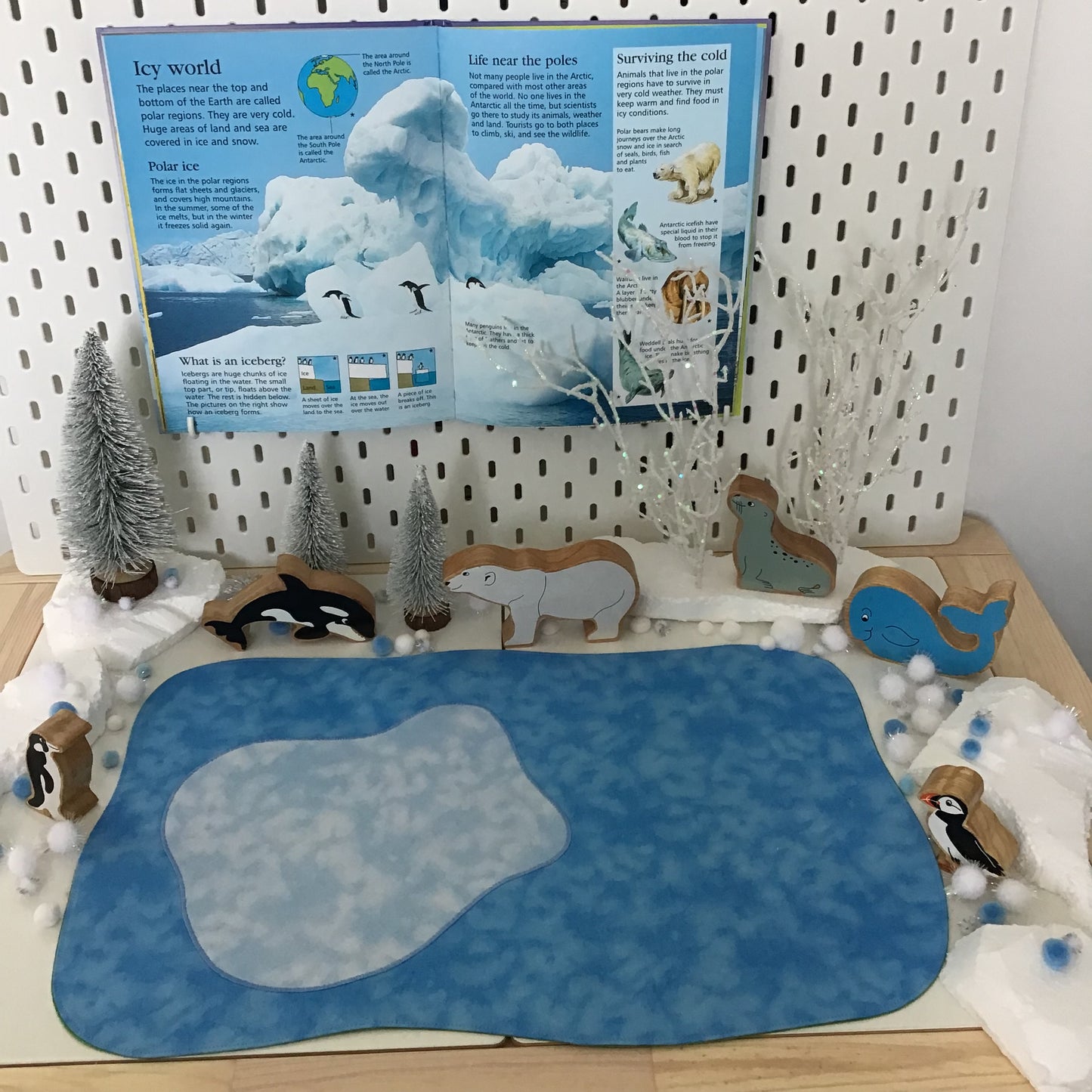 Iceberg Play Mat - MADE TO ORDER - Light Green Reverse