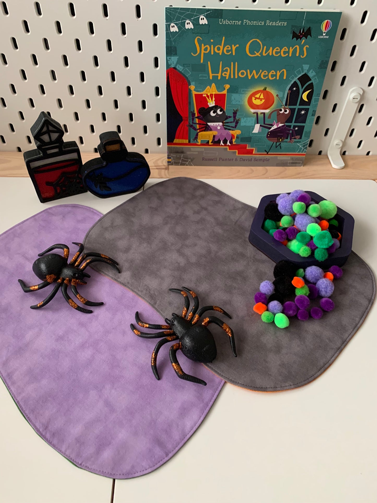 Play Mat Set - Halloween Edition Colours - MADE TO ORDER - Reversible Play Mats