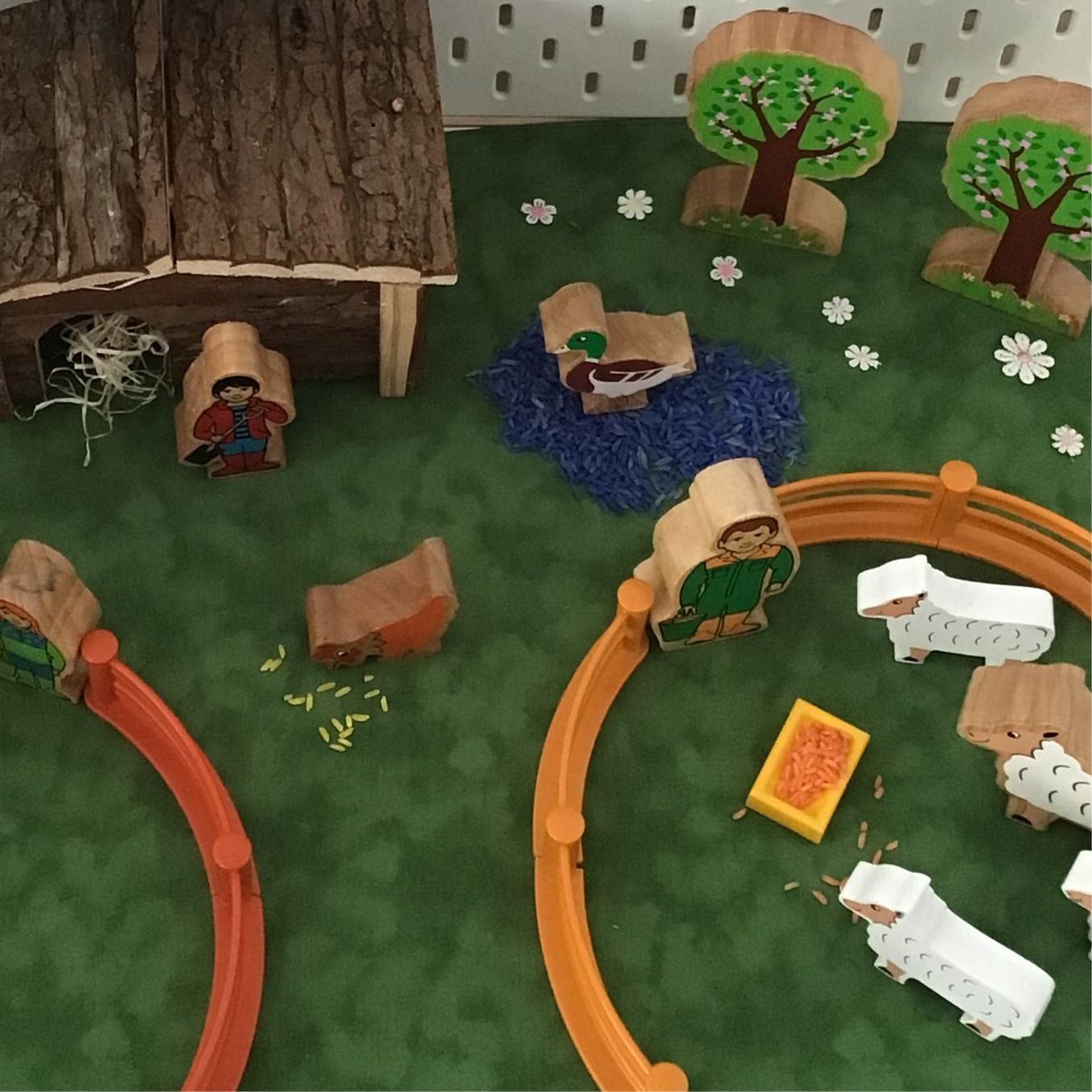 Sunflowers Play Mat - IN STOCK - Large - Dark Green Reverse