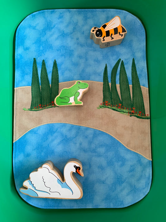 Riverbank Play Mat - IN STOCK - Dark Green Reverse