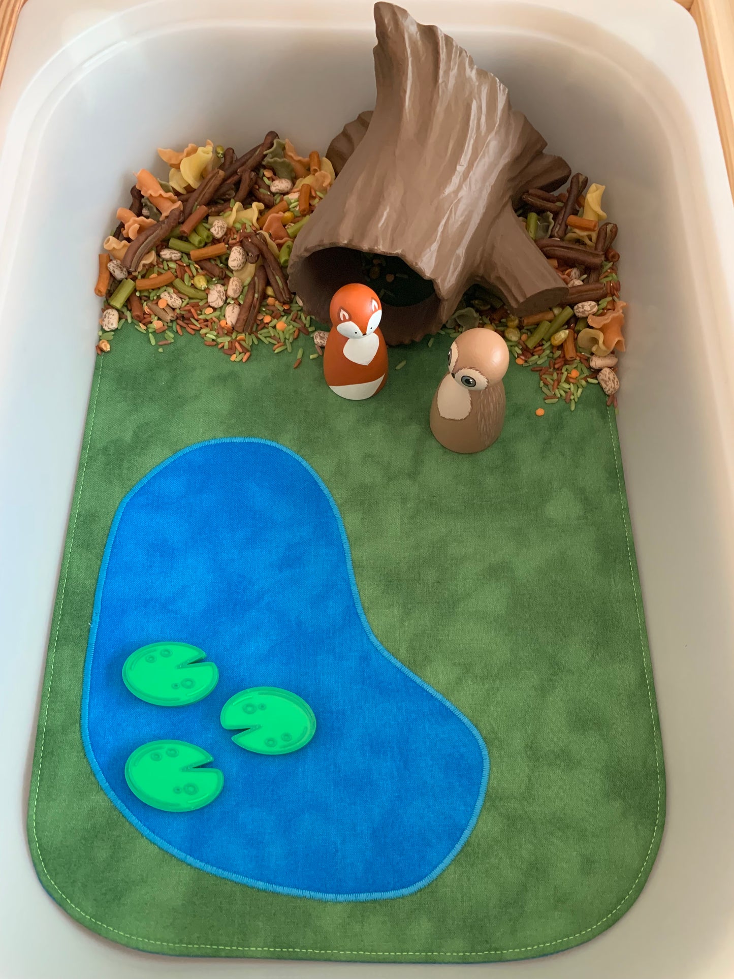 Lake Play Mat - MADE TO ORDER -  Deep Blue reverse