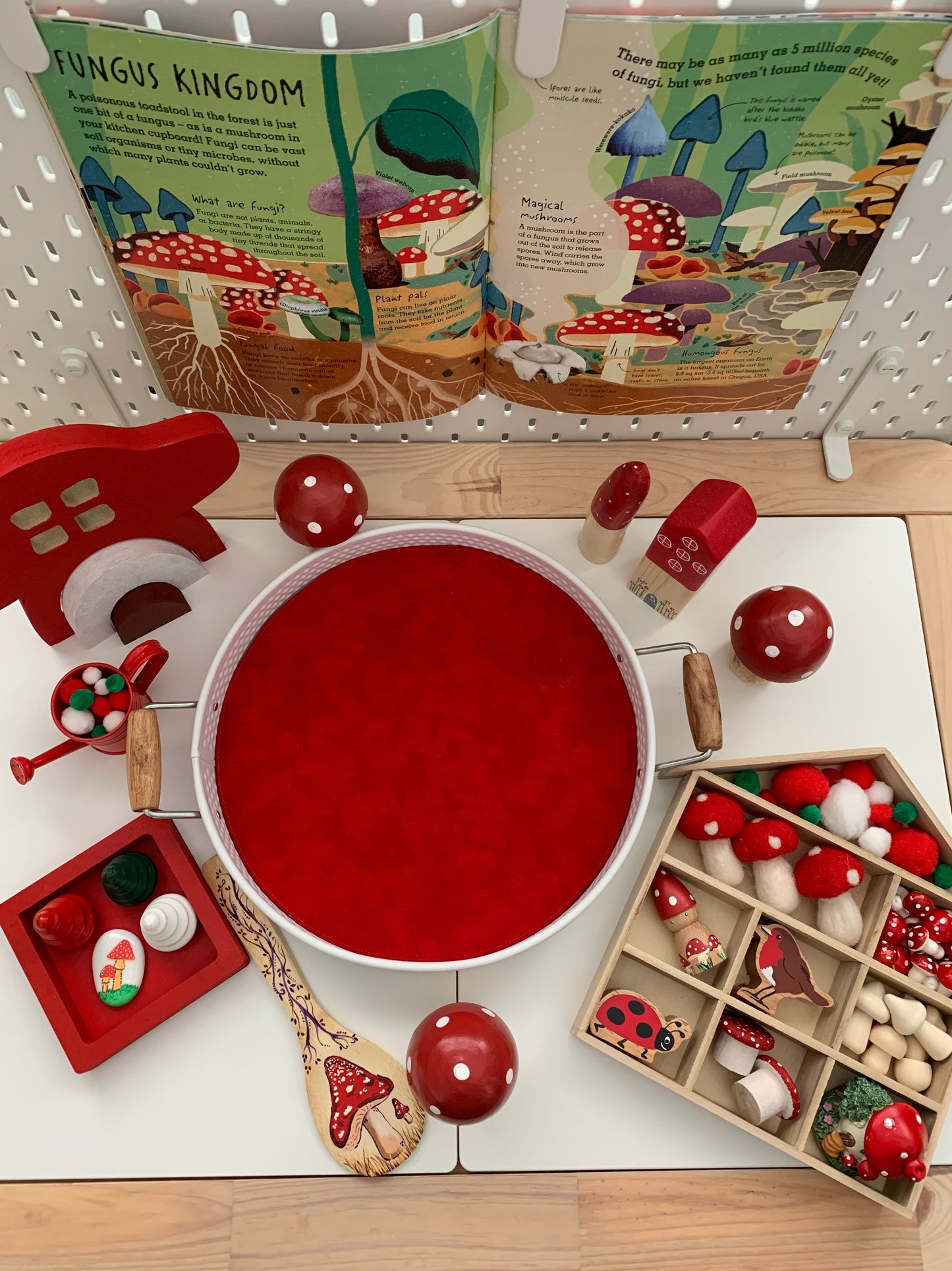 Red & Purple Circular Play Mat - MADE TO ORDER - Reversible Play Mat