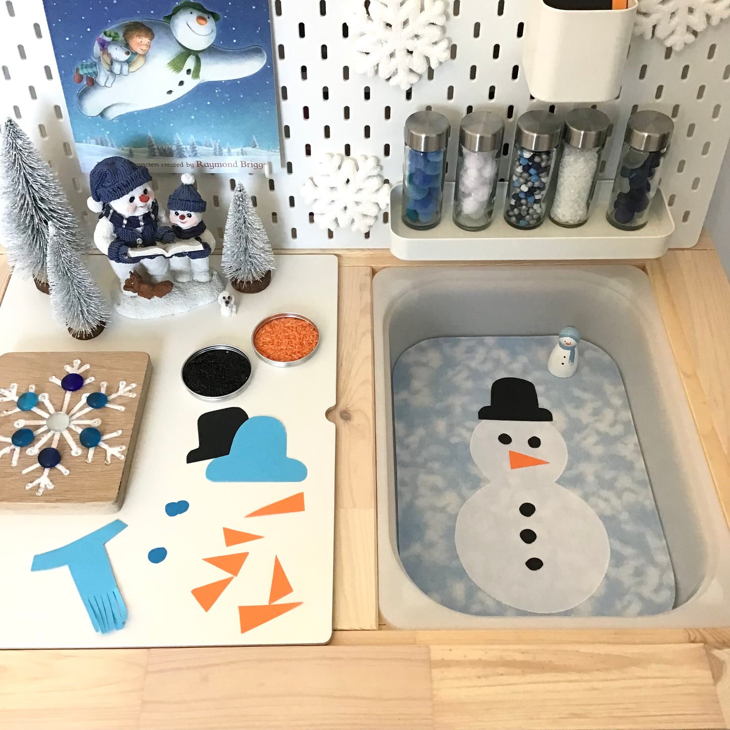 Snowman Play Mat - MADE TO ORDER - Sand Reverse