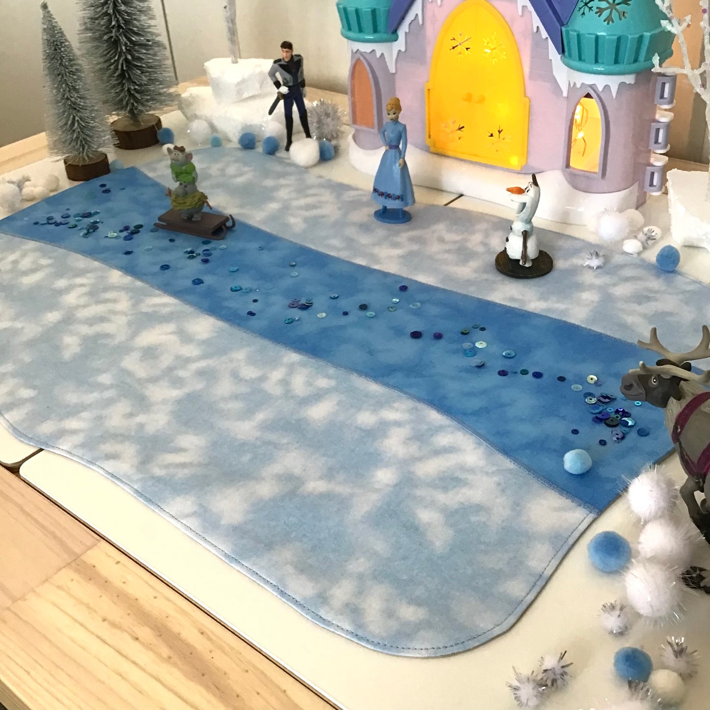 Frozen River Play Mat - MADE TO ORDER - Sand Reverse