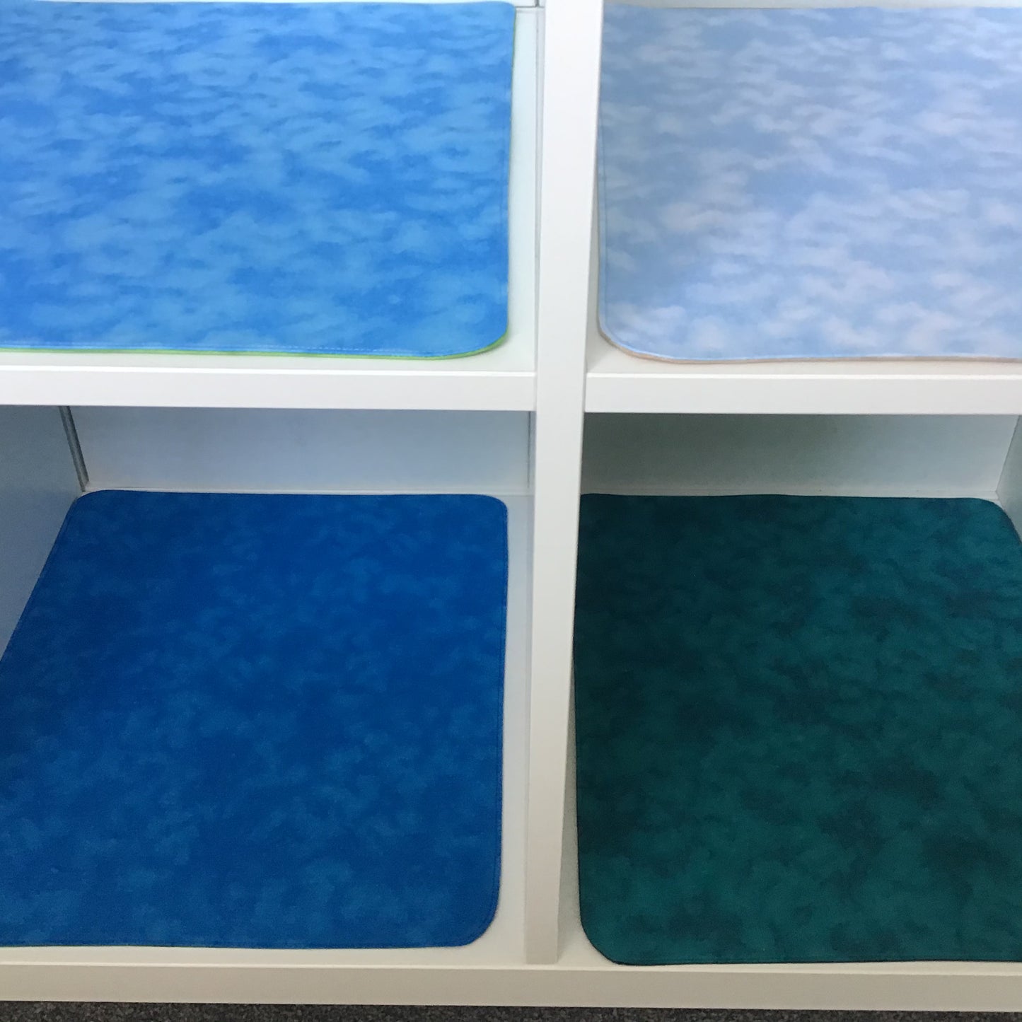Light Blue & Sand Play Mat - MADE TO ORDER - Reversible Play Mat