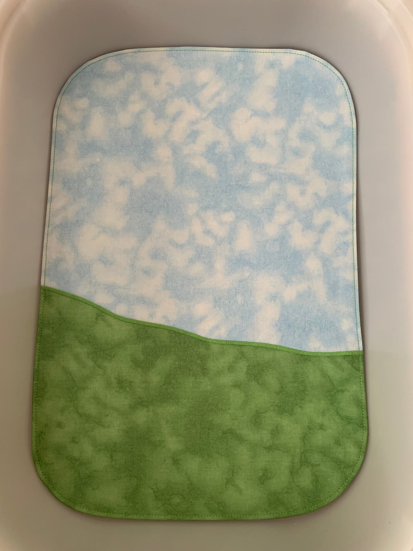 Grass & Sky Play Mat - MADE TO ORDER -  Light Green reverse