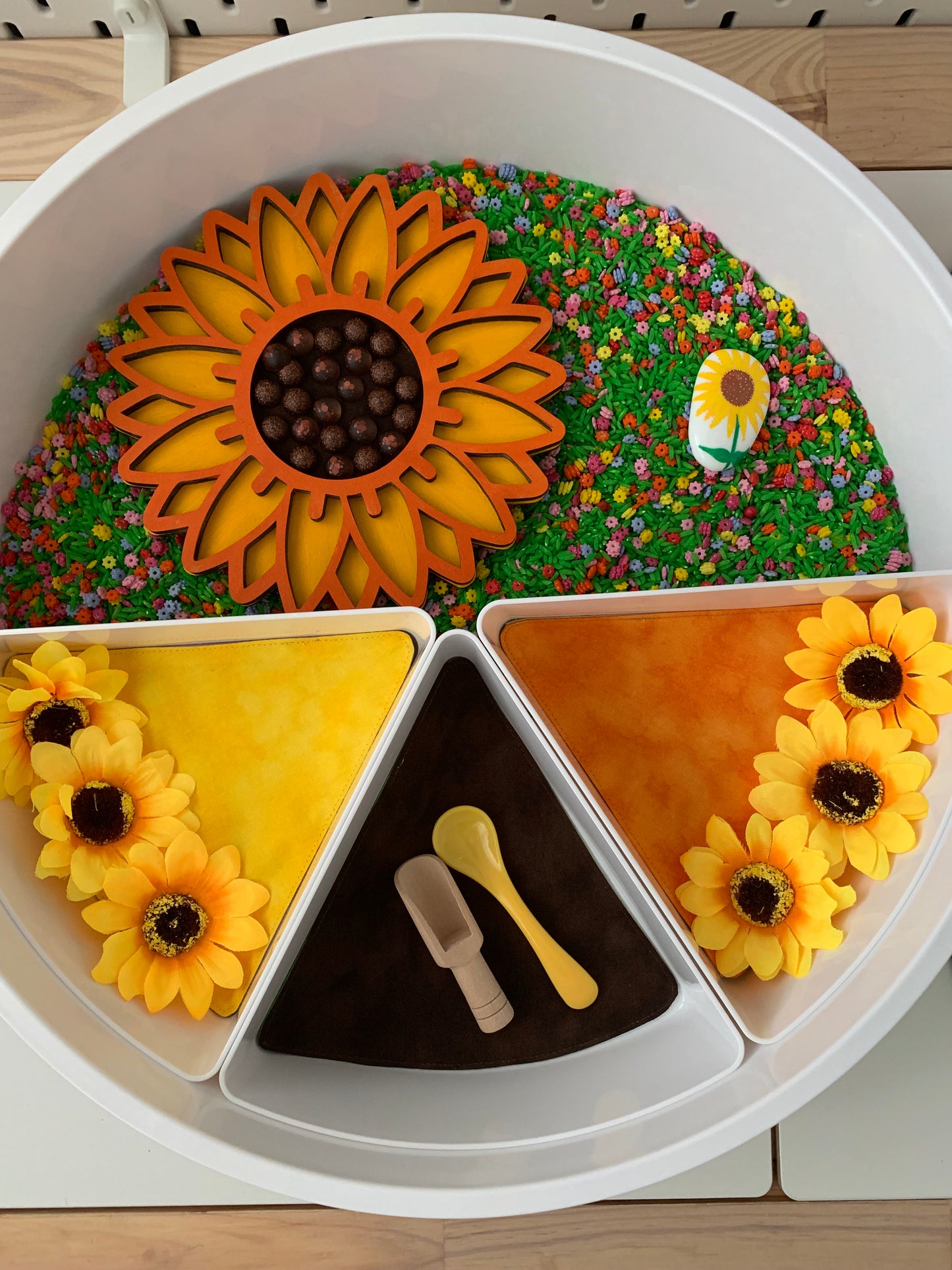 Tray Insert Play Mats - MADE TO ORDER - Reversible Colours- Autumn/Halloween/Rainbow Edition