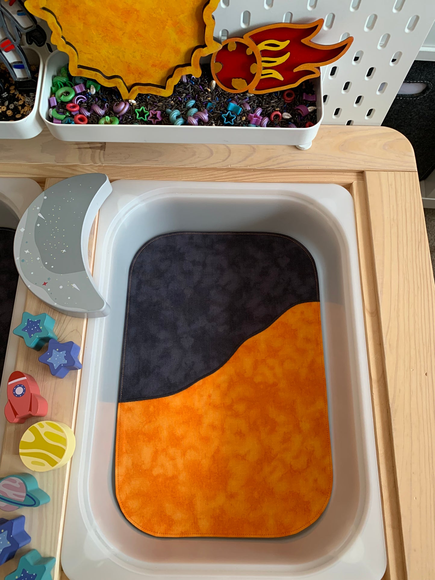 Sun/Lava Play Mat - MADE TO ORDER - Black Reverse