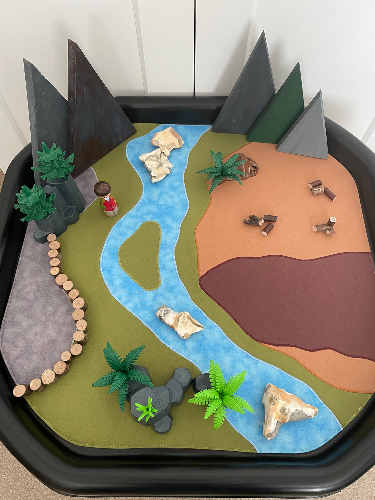 River Play Mat - Mulberry reverse - Ready to post