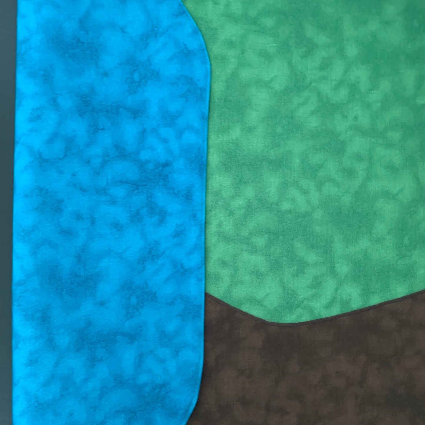 Tuff Tray Play Mat - Dark Green & Brown with a Jade Reverse