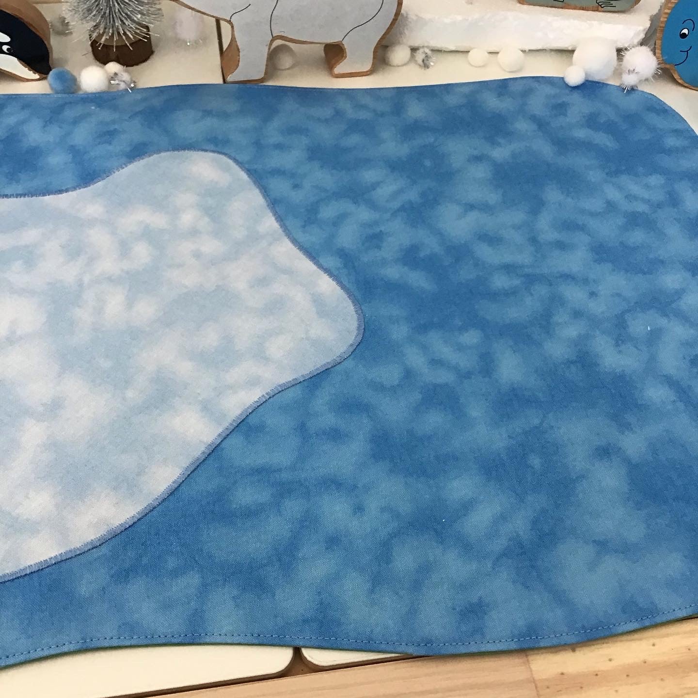 Iceberg Play Mat - MADE TO ORDER - Light Green Reverse
