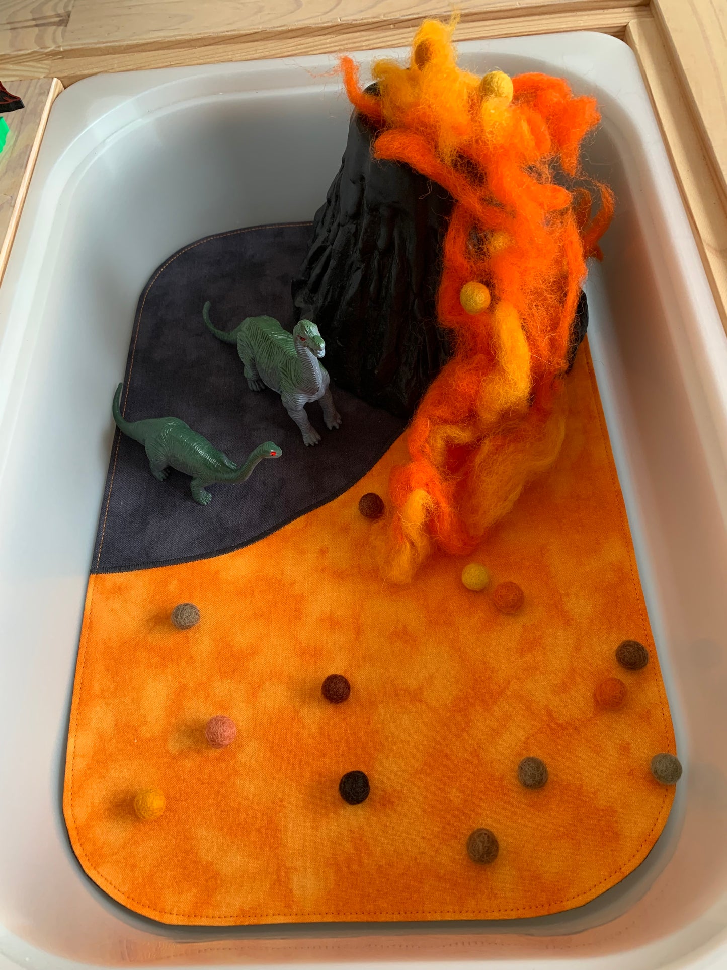 Sun/Lava Play Mat - MADE TO ORDER - Black Reverse