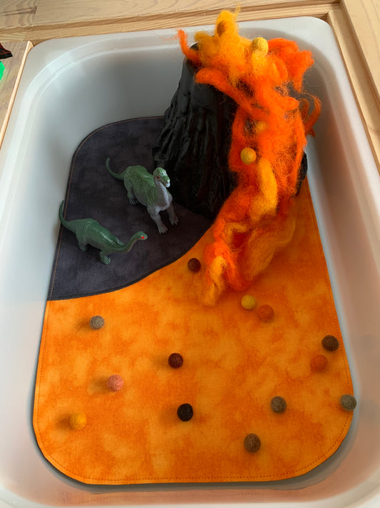 Sun/Lava Play Mat - MADE TO ORDER - Black Reverse