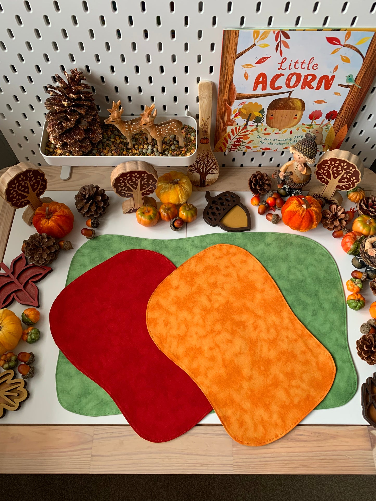 Play Mat Set - Autumn Edition Colours - MADE TO ORDER - Reversible