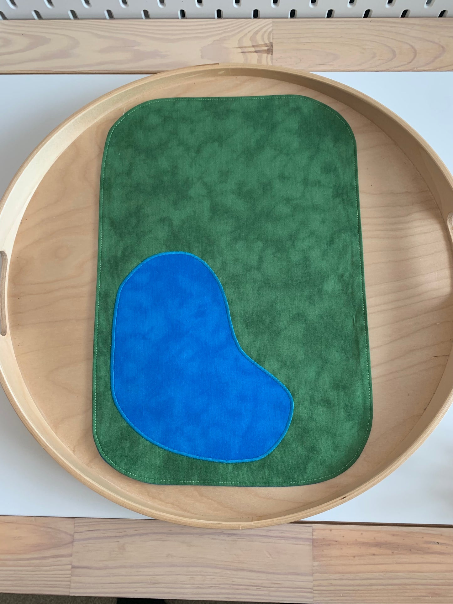 Lake Play Mat - MADE TO ORDER -  Deep Blue reverse