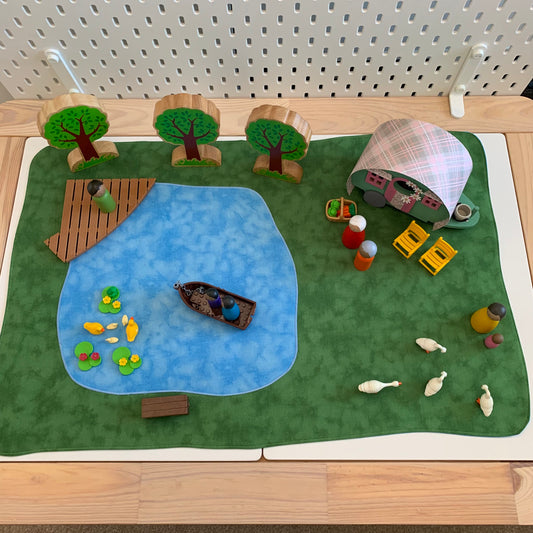 Lake Play Mat - Extra Large - Mid Blue Reverse