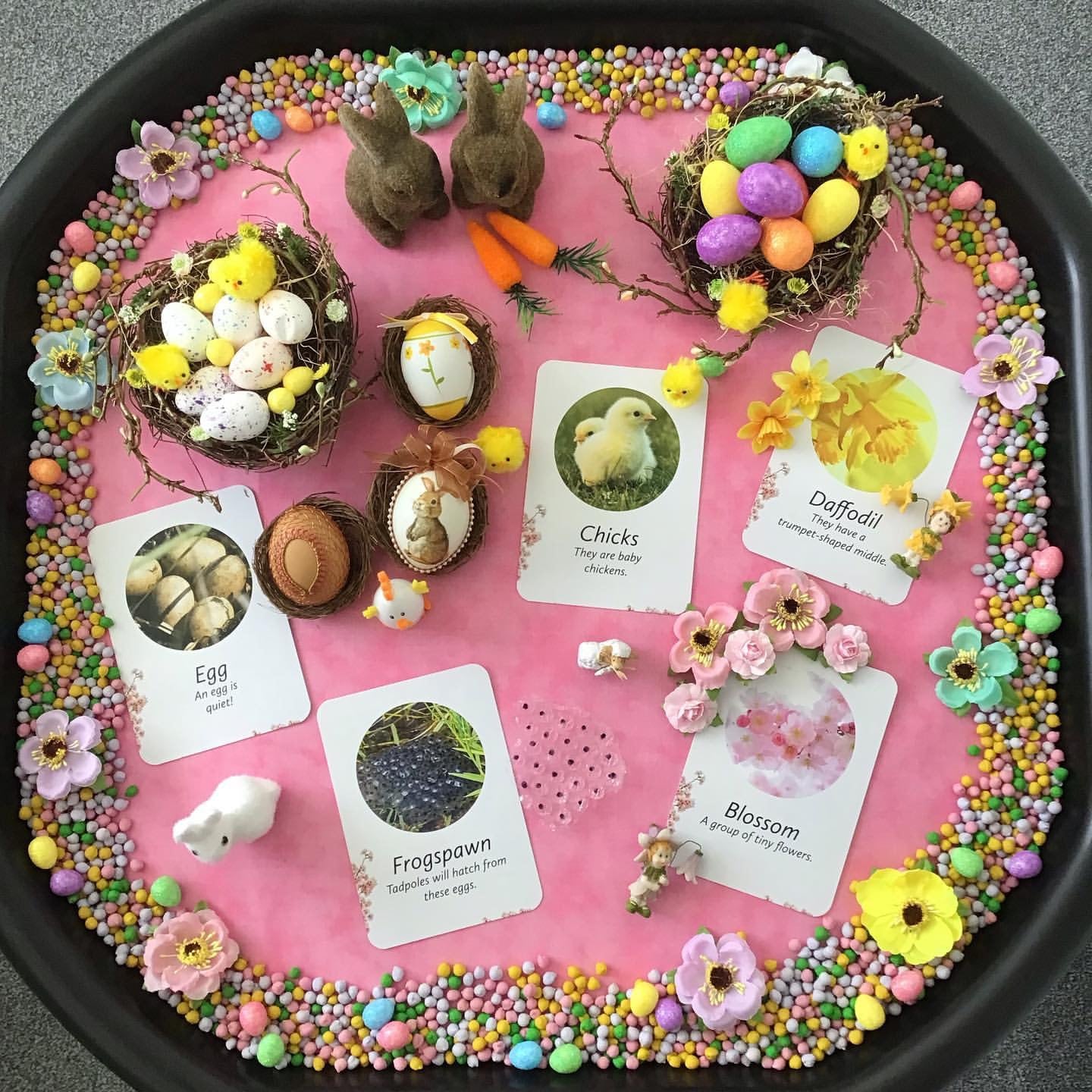 Tuff Tray Play Mat - Red and Pink - MADE TO ORDER