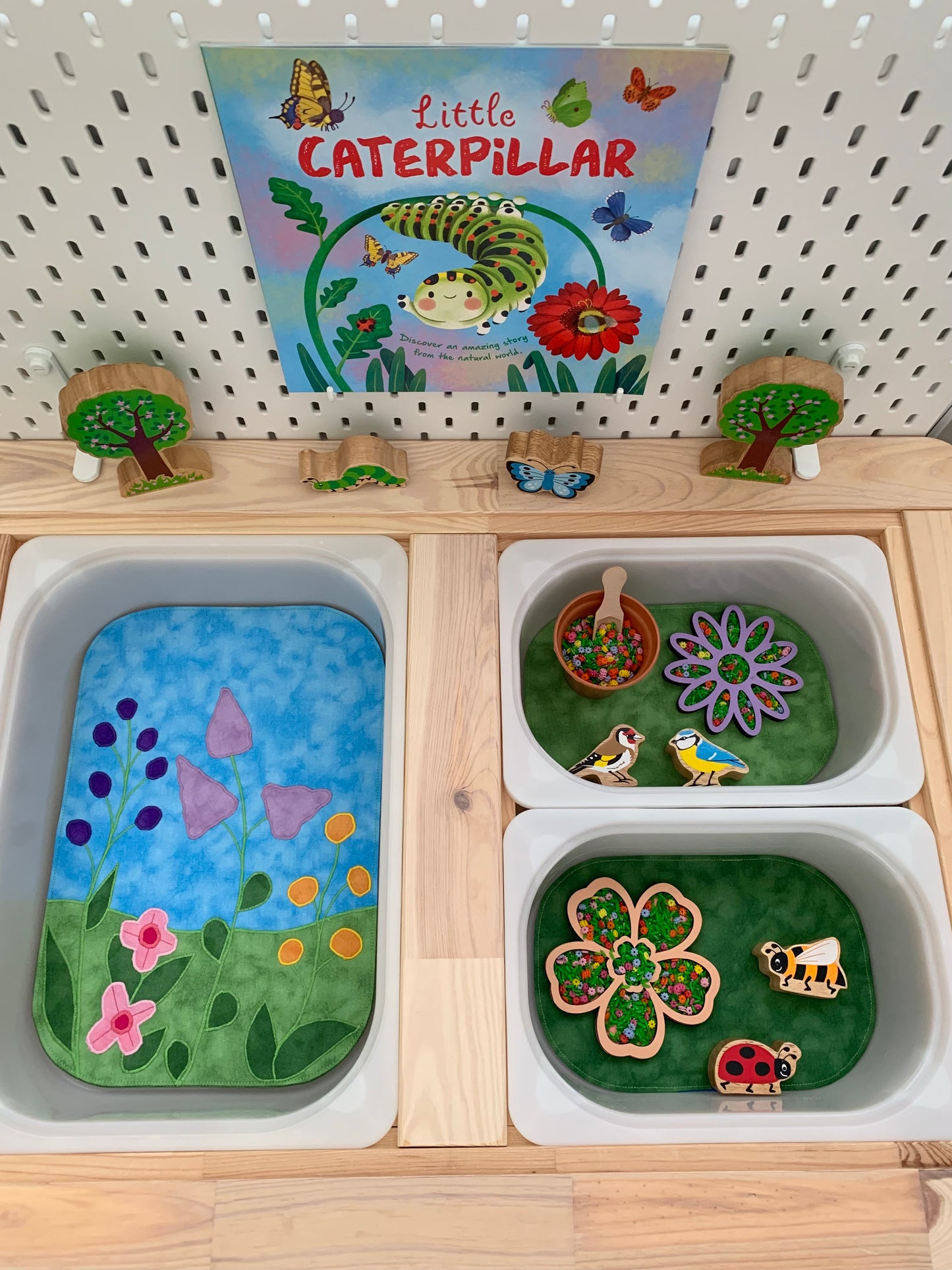 Flowers Play Mat - IN STOCK - Dark Green Reverse