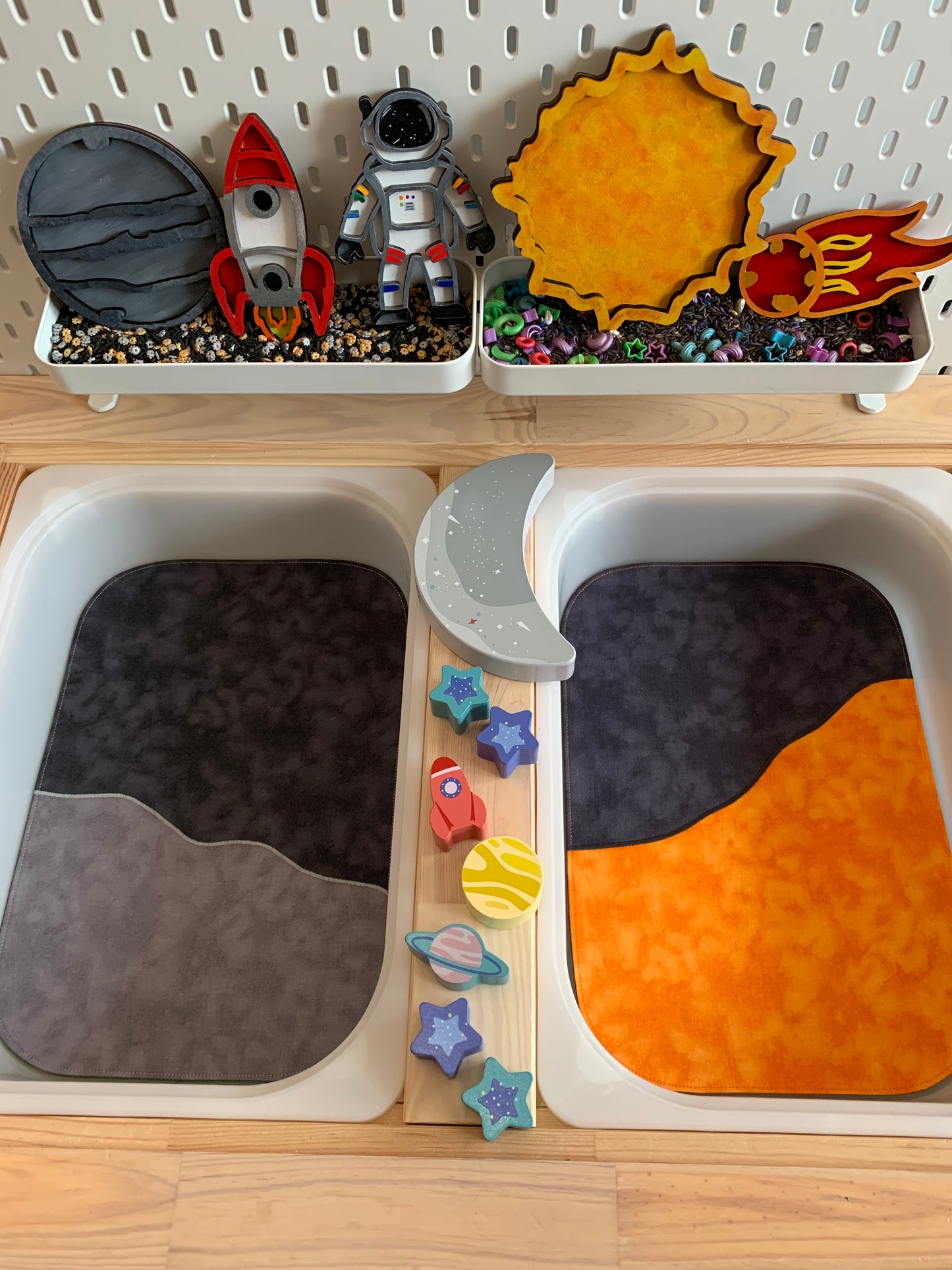 Sun/Lava Play Mat - MADE TO ORDER - Black Reverse