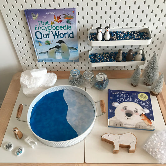Polar Circular Play Mat - Deep Blue reverse