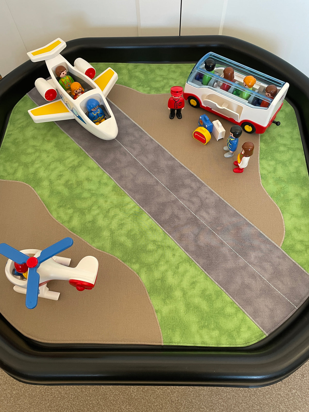 Runway and Road Play Mat - Grey reverse - Ready to post