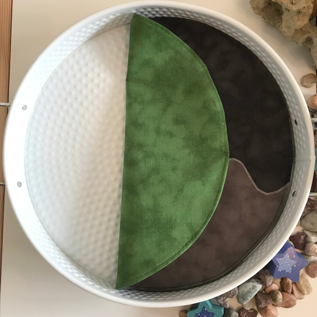 Moonscape Circular Play Mat - Dark Green reverse