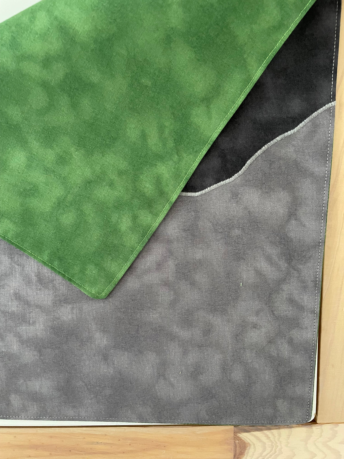Moonscape Play Mat - Dark Green reverse - Ready to post