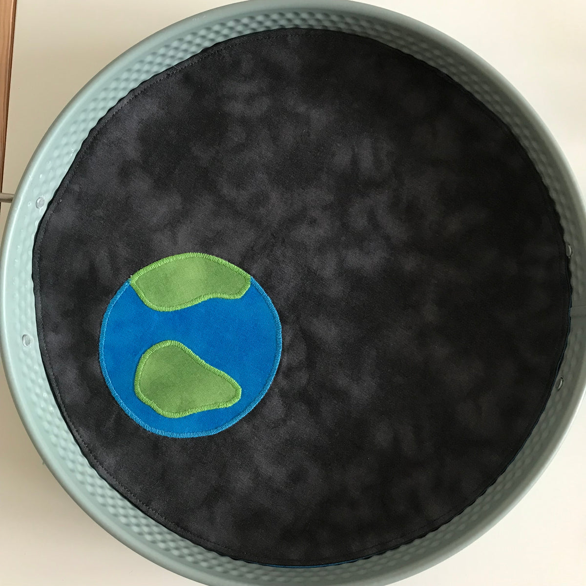 Earth Circular Play Mat - Deep Blue reverse