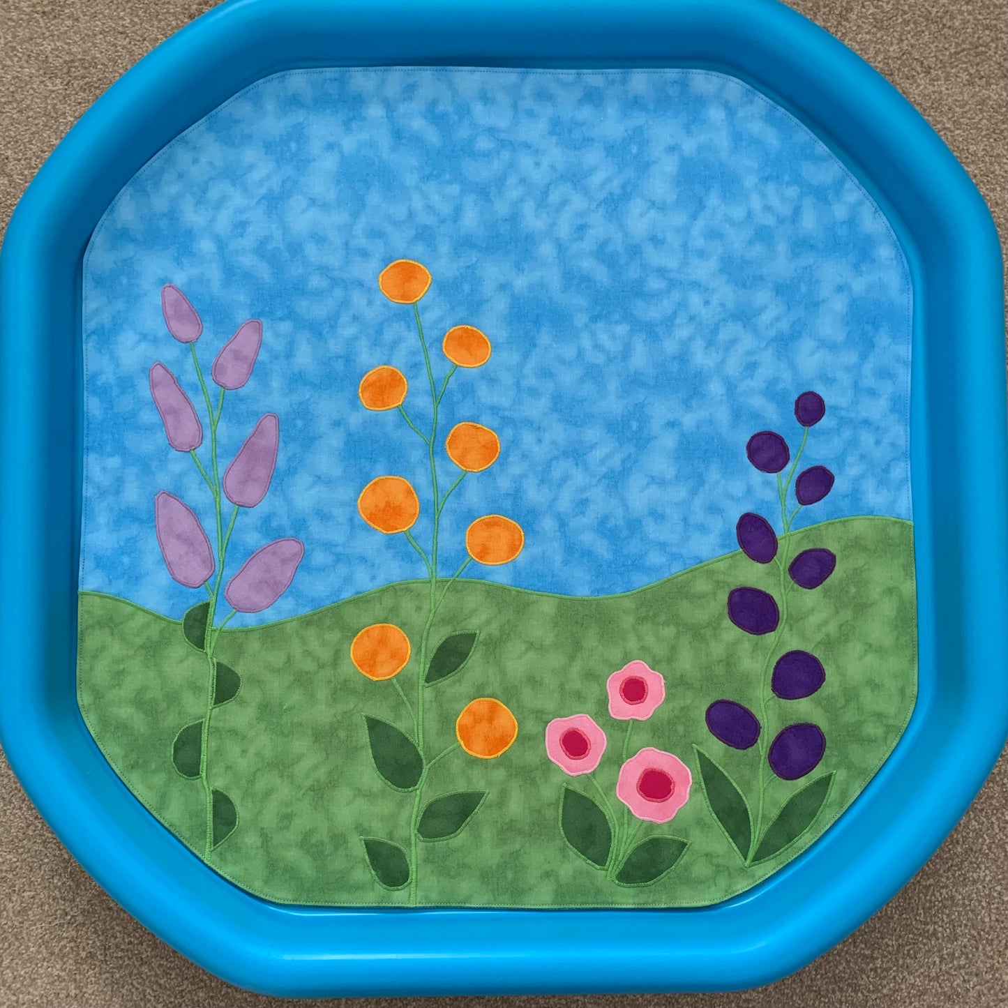 Flower Tuff Tray - Jade Reverse