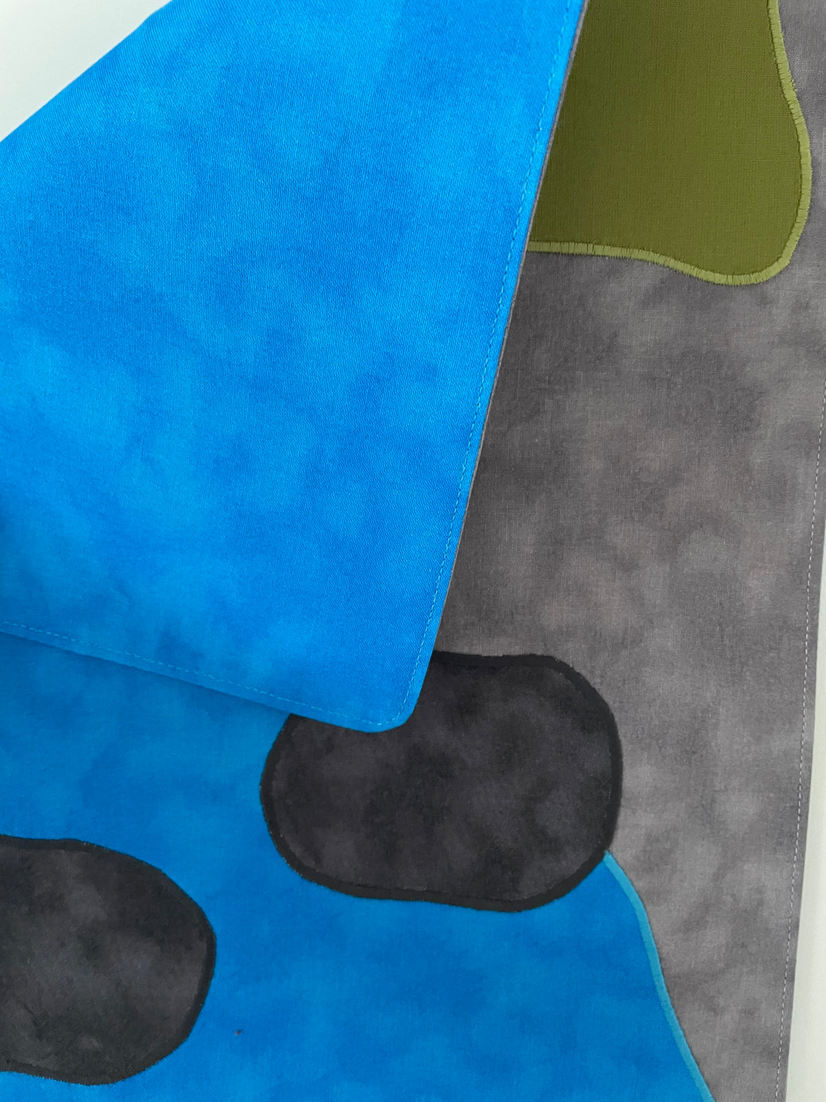 Rocky Shore Play Mat - Deep Blue reverse - Ready to post