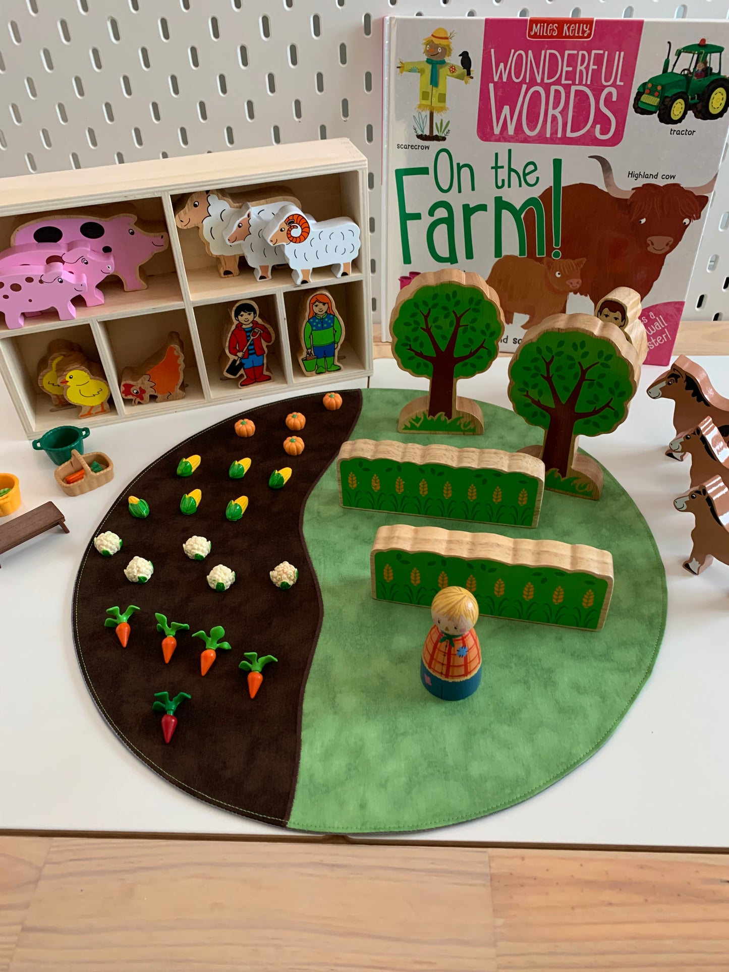 Grass & Earth - IN STOCK - Circular Play Mat - Grey Reverse