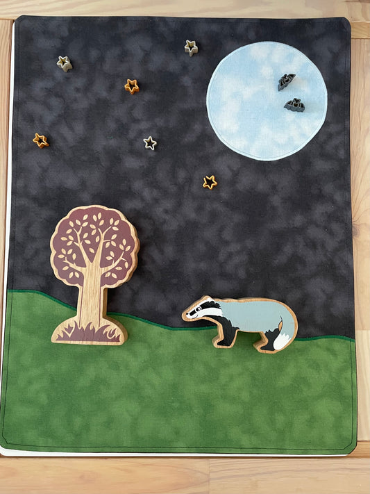 Nocturnal Play Mat - Chestnut reverse - Ready to post