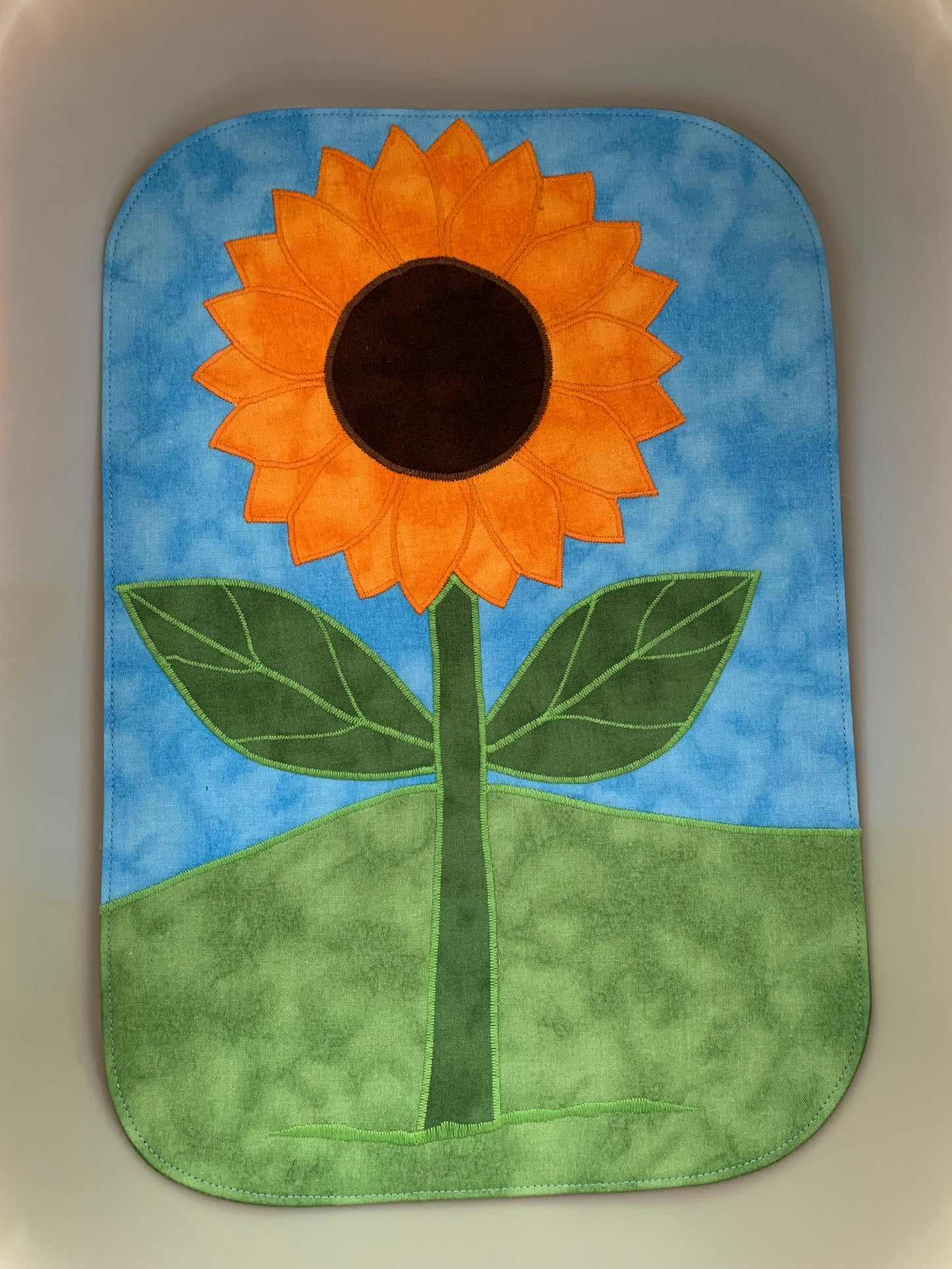 Sunflower Play Mat - IN STOCK - Dark Green Reverse