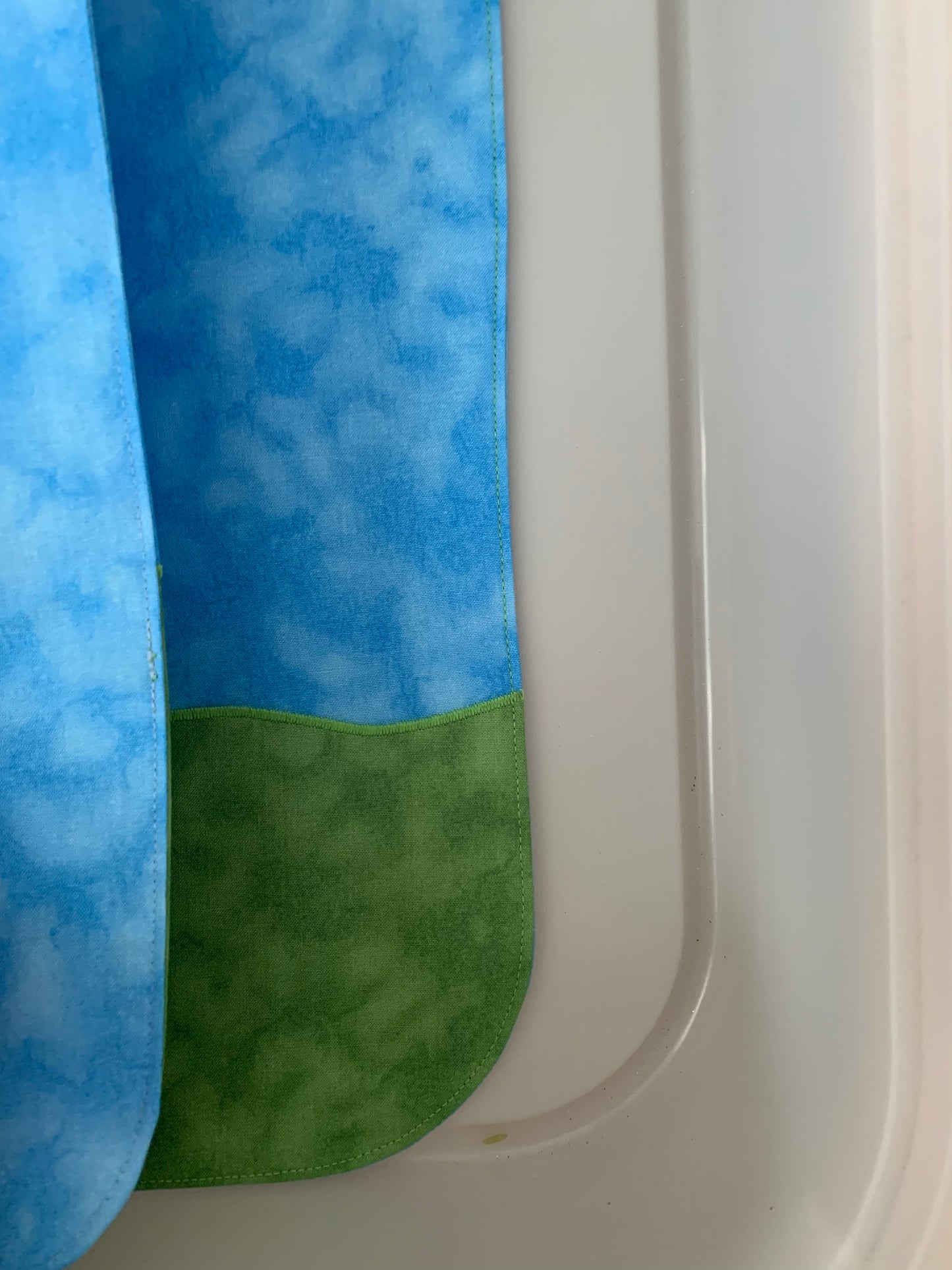Grass & Sky Play Mat - MADE TO ORDER -  Mid Blue reverse