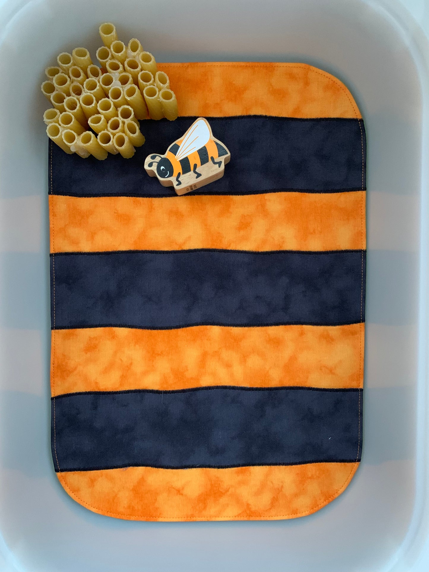 Bee Tray Play Mat - IN STOCK - Light Green Reverse