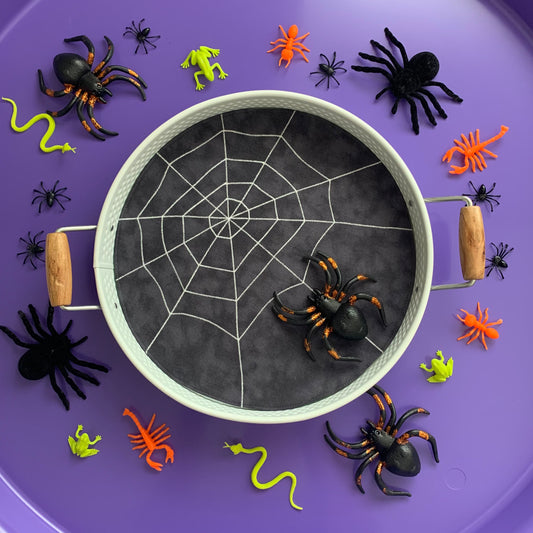 Spider Web Play Mat - IN STOCK - Dark Green Reverse