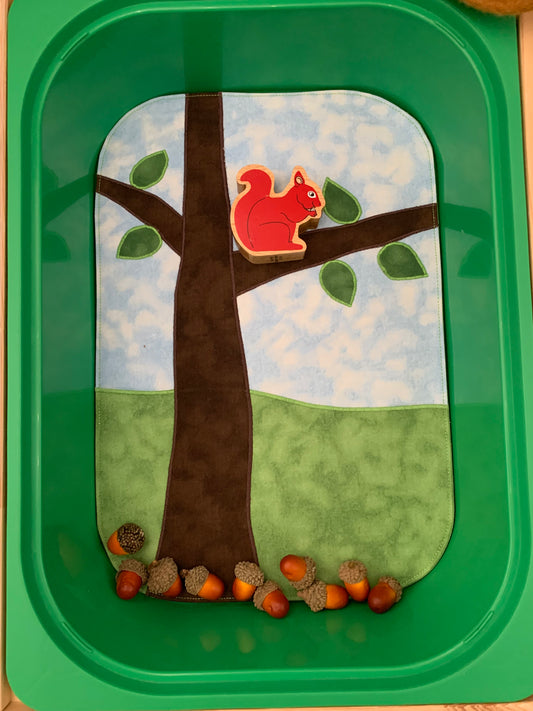 Tree Tray Play Mat - IN STOCK - Light Green Reverse