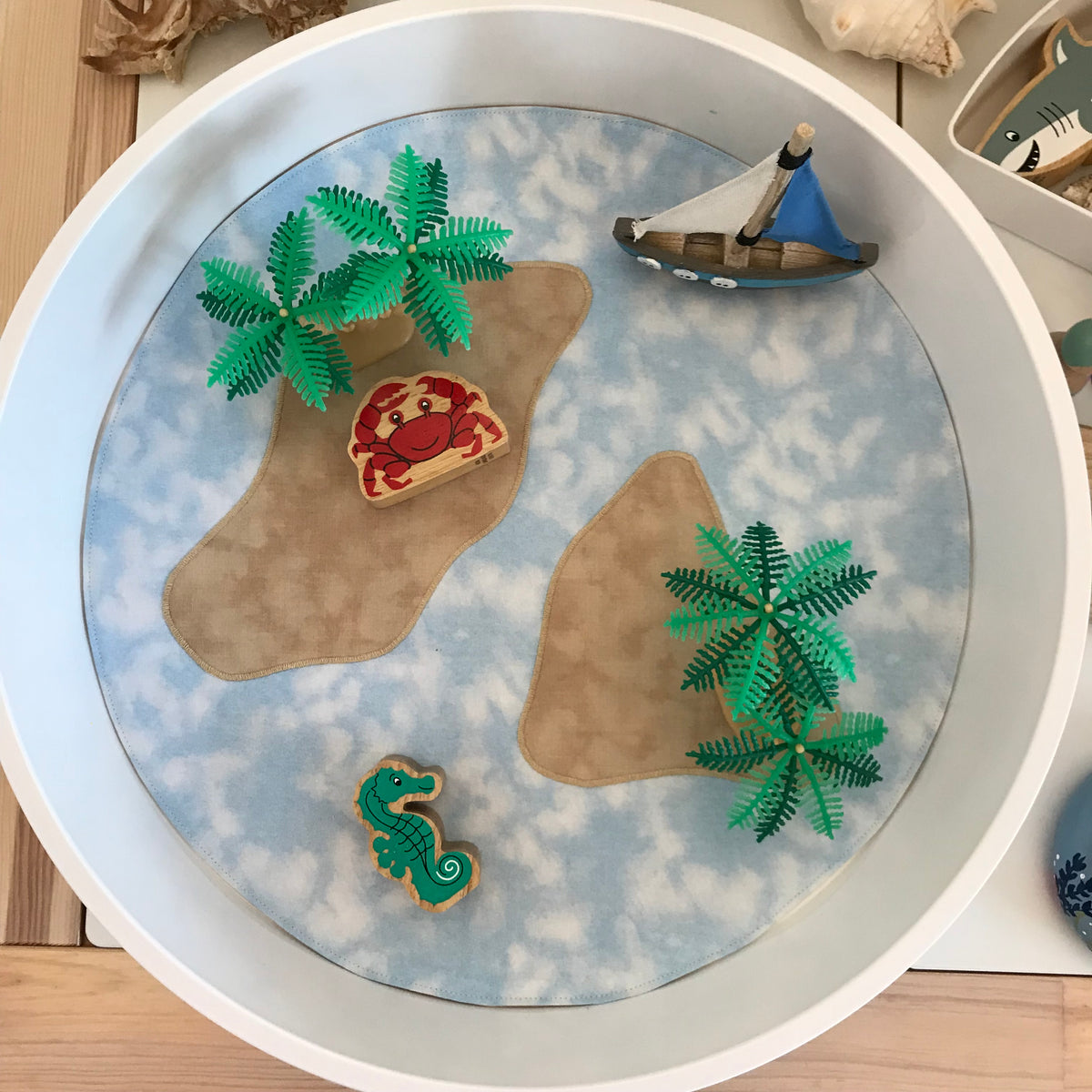 Islands Play Mat - Sand reverse