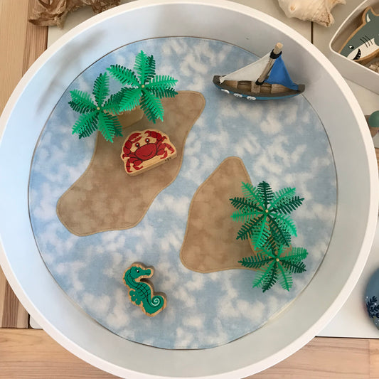 Islands Play Mat - Sand reverse