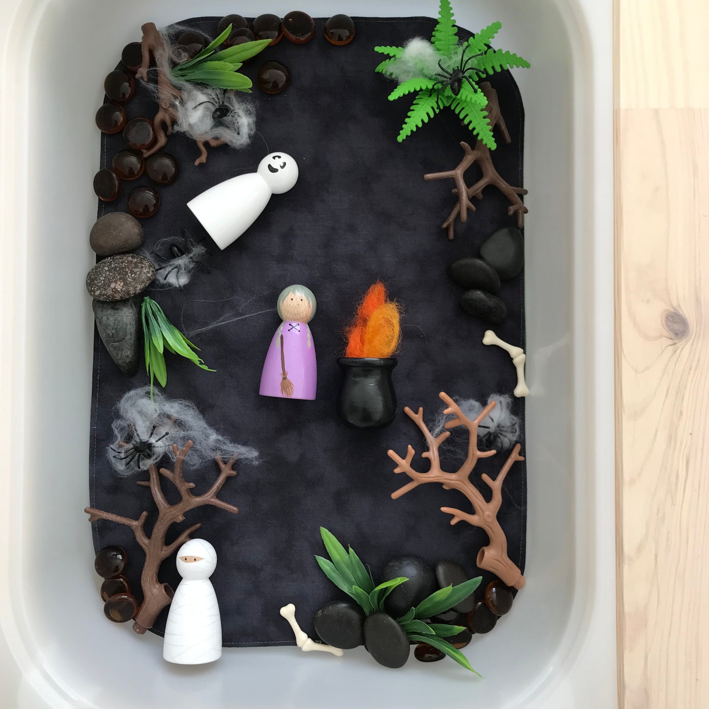 Purple & Black Tray Play Mat - MADE TO ORDER - Reversible Play mat