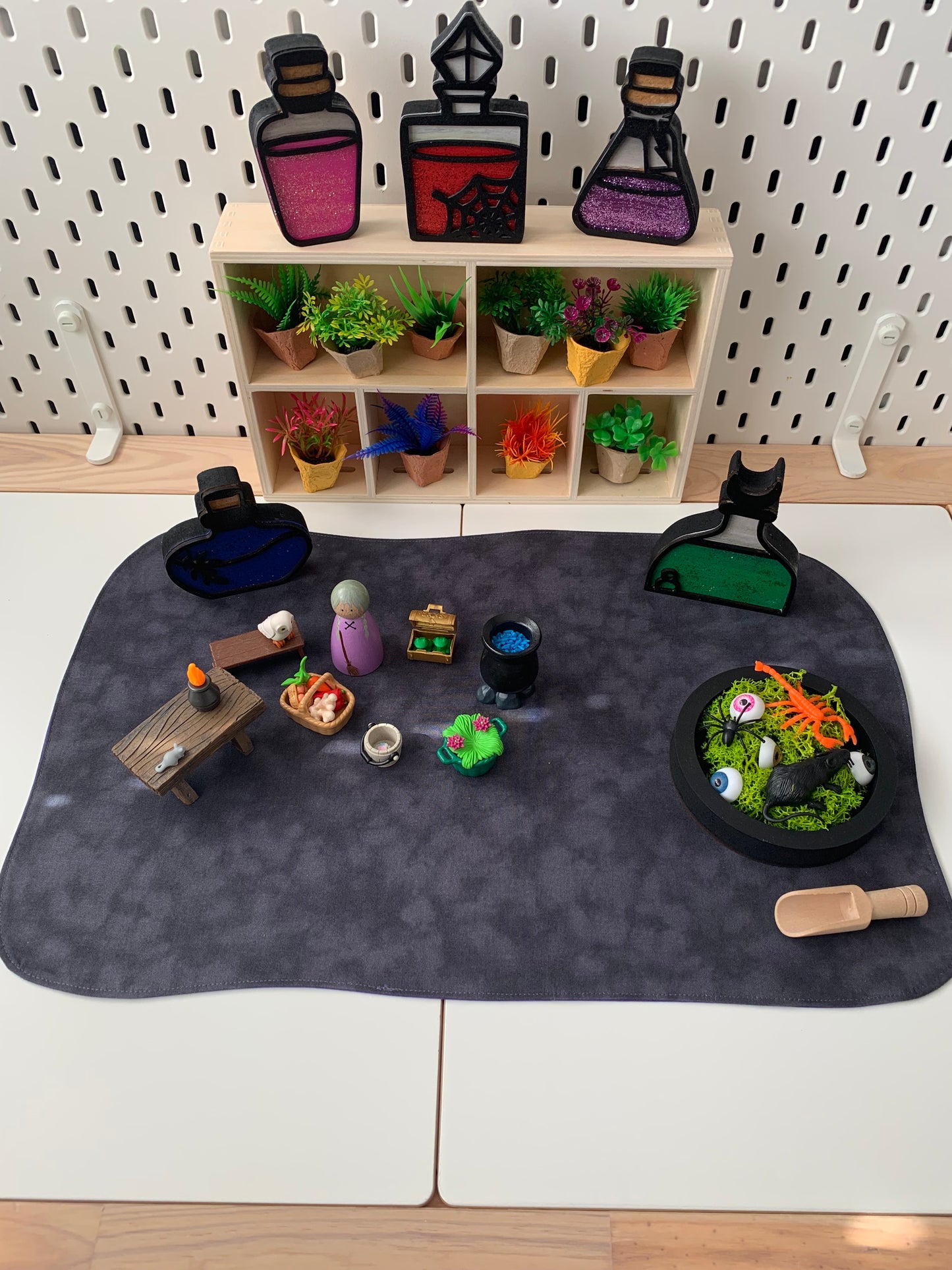 Play Mat Set - Halloween Edition Colours - MADE TO ORDER - Reversible Play Mats