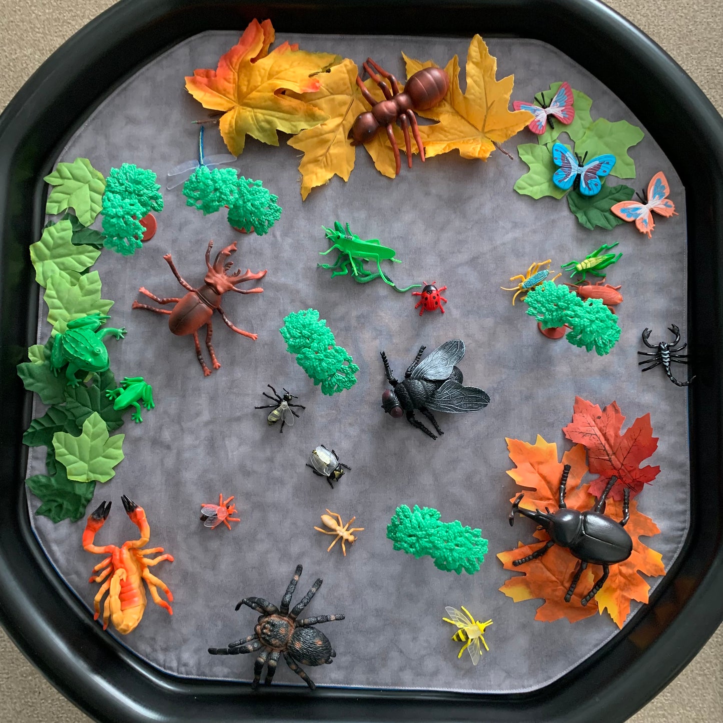 Under the Sea Tuff Tray Play Mat - IN STOCK - Grey Reverse
