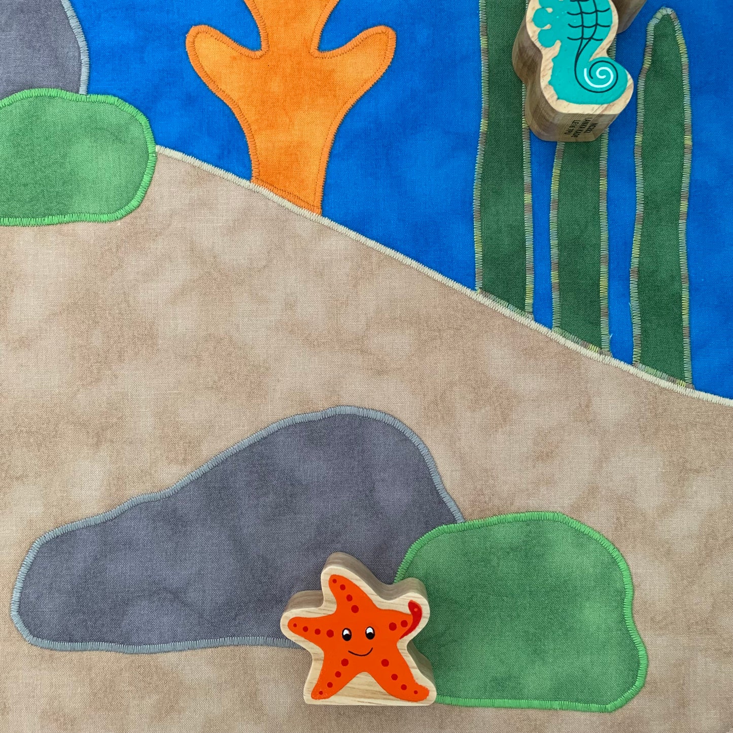 Under the Sea Tuff Tray Play Mat - IN STOCK - Grey Reverse