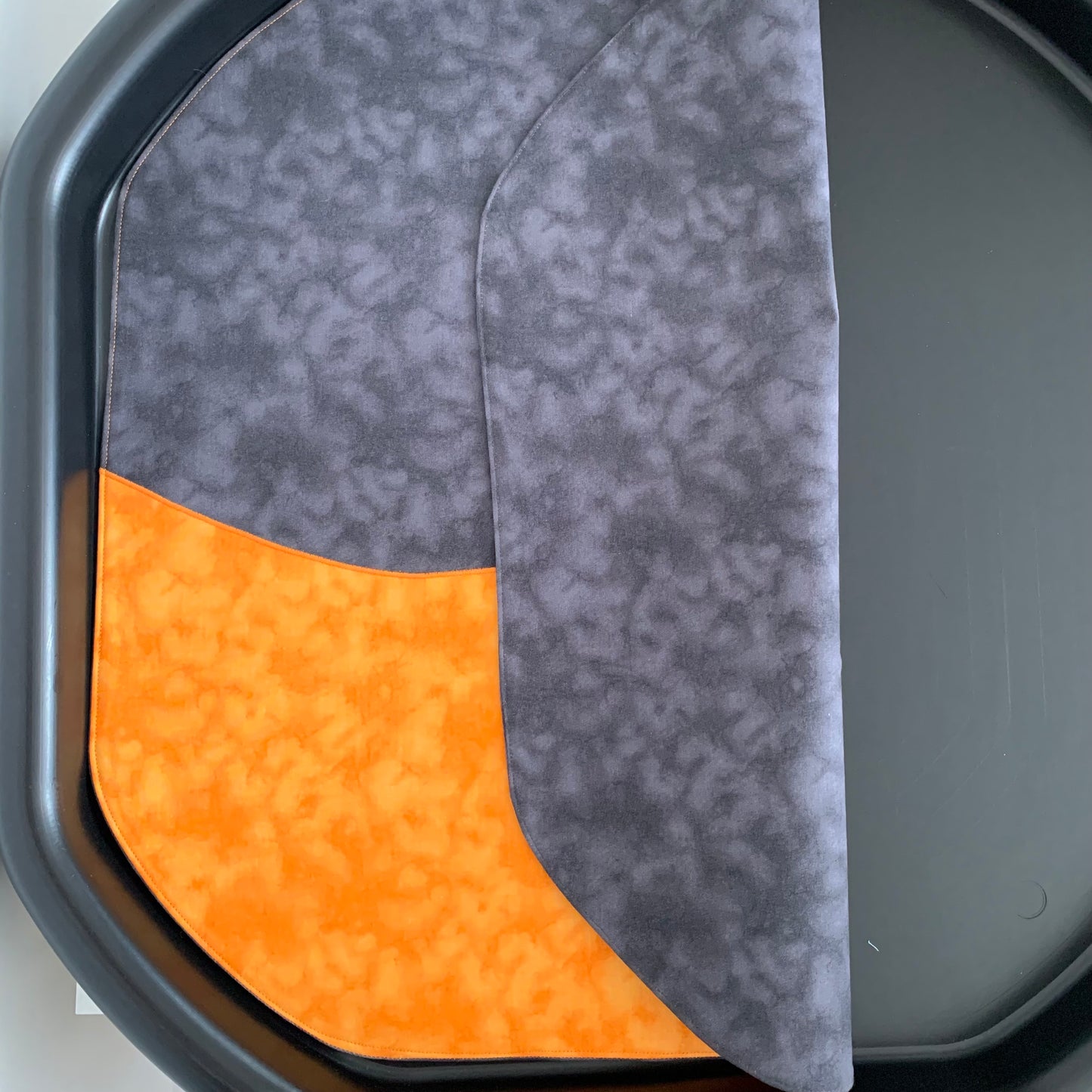 Lava/Sun Tuff Tray Play Mat - MADE TO ORDER - Black Reverse