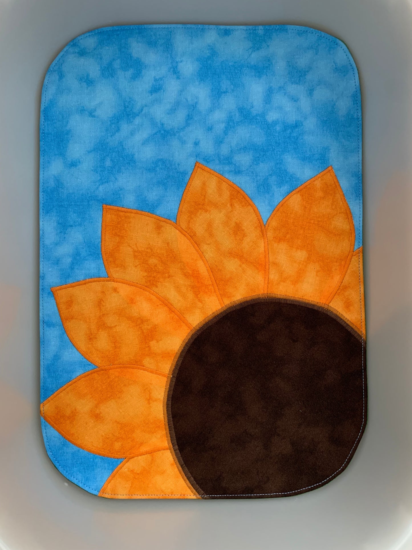 Sunflower Play Mat - IN STOCK - Dark Green Reverse