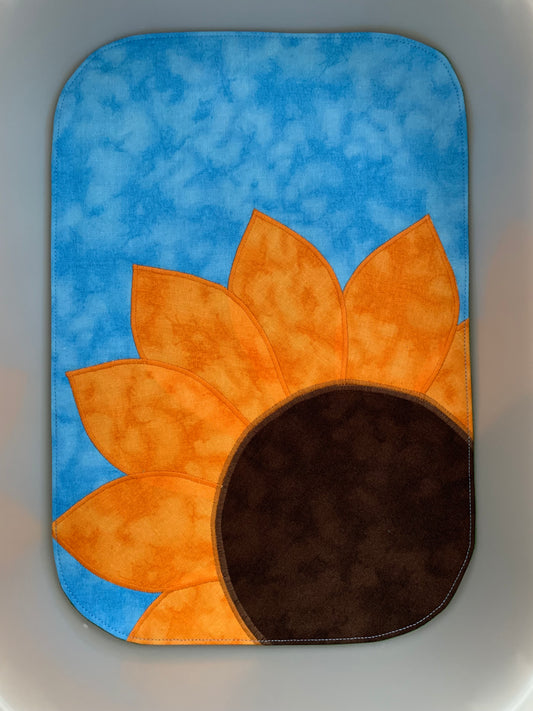 Sunflower Play Mat - IN STOCK - Dark Green Reverse