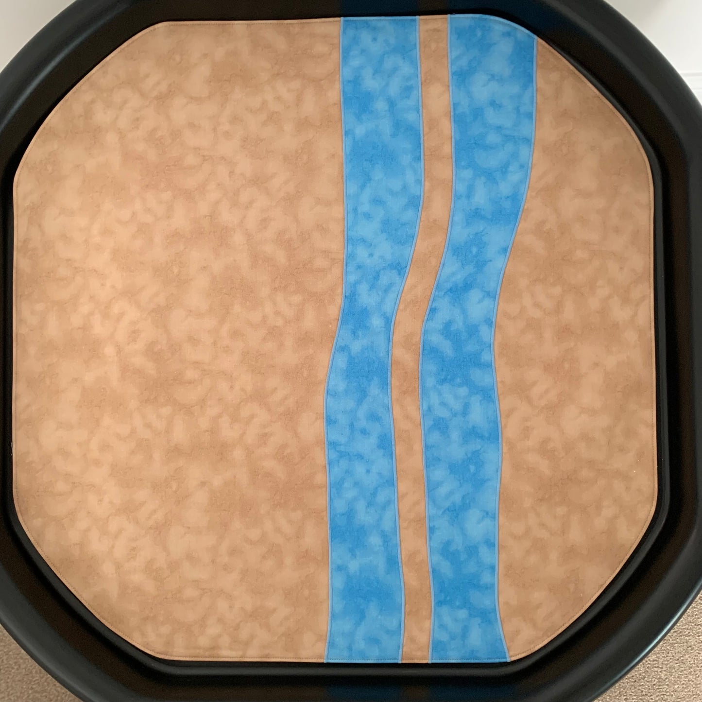 Rivers Tuff Tray Play Mat - MADE TO ORDER -  Mid Blue Reverse
